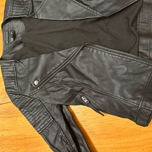 Topshop Black Leather Jacket